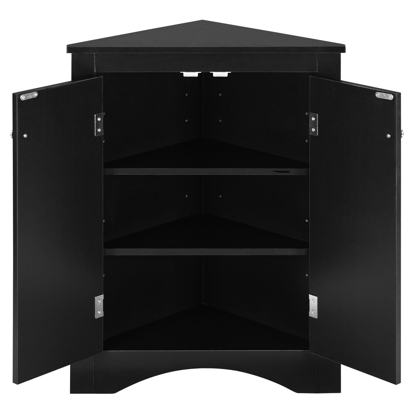 Triangle bathroom storage cabinet by HouseOfZazla, black linen cabinet with adjustable shelves on Tampa Home & Garden Store