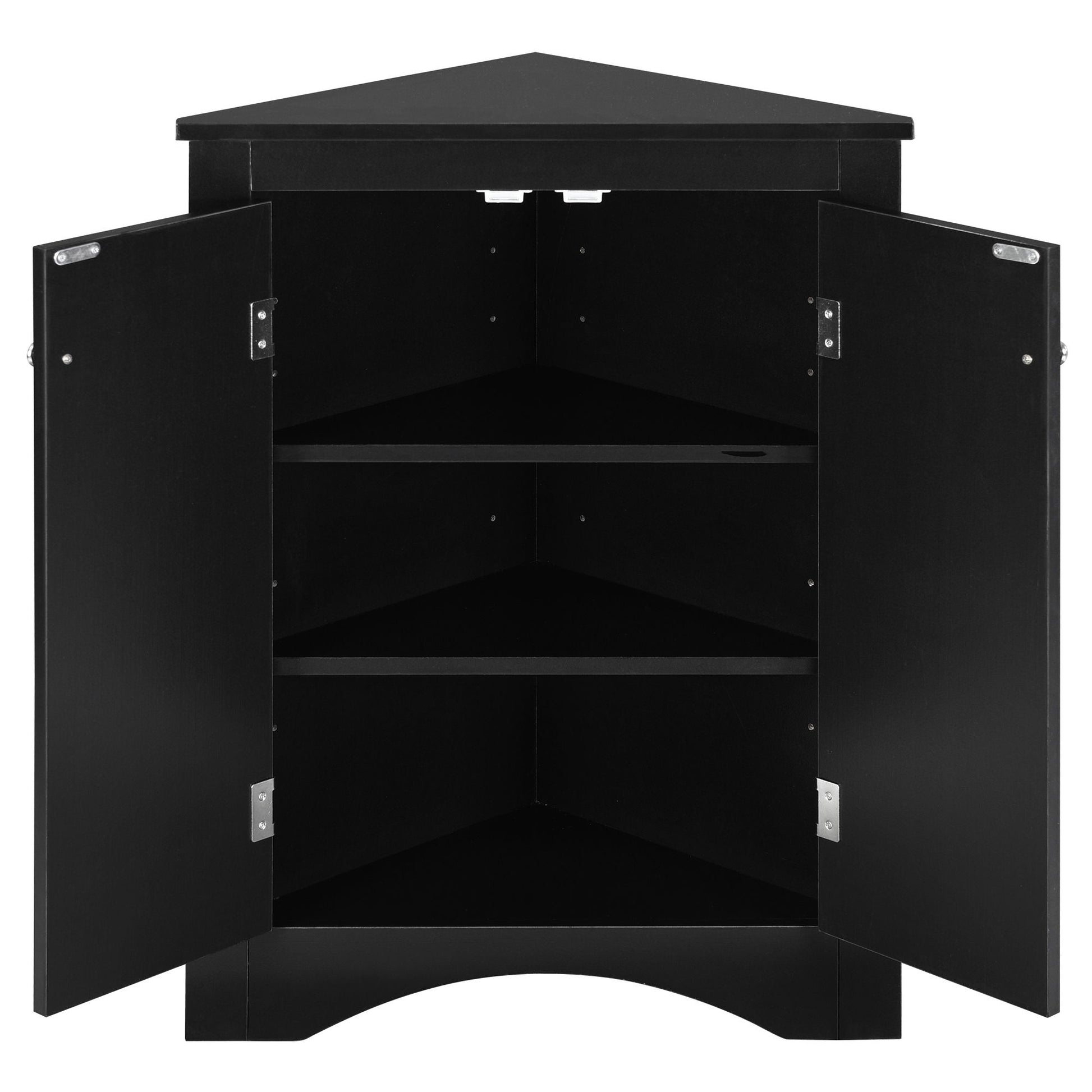 Triangle bathroom storage cabinet by HouseOfZazla, black linen cabinet with adjustable shelves on Tampa Home & Garden Store