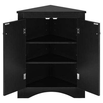 Triangle bathroom storage cabinet by HouseOfZazla, black linen cabinet with adjustable shelves on Tampa Home & Garden Store