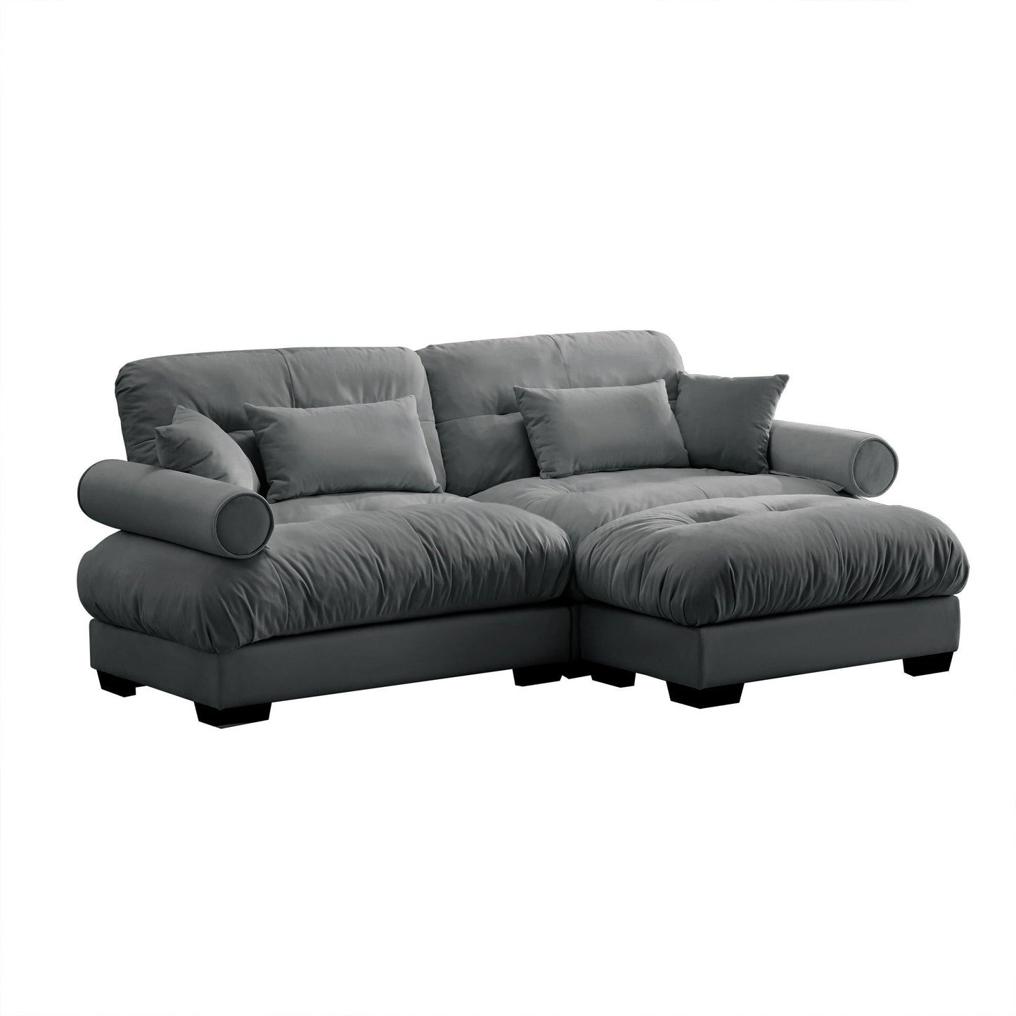 Oversized Modular Sofa with Movable Ottoman