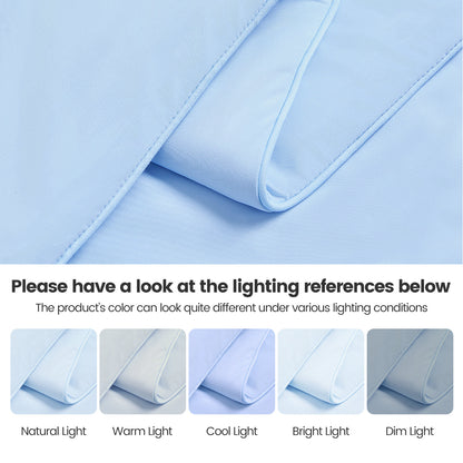 HouseOfZazla 1-Piece 60x90 Cooling DA Comforter Ice blue fabric with folded edge on Tampa Home & Garden Store