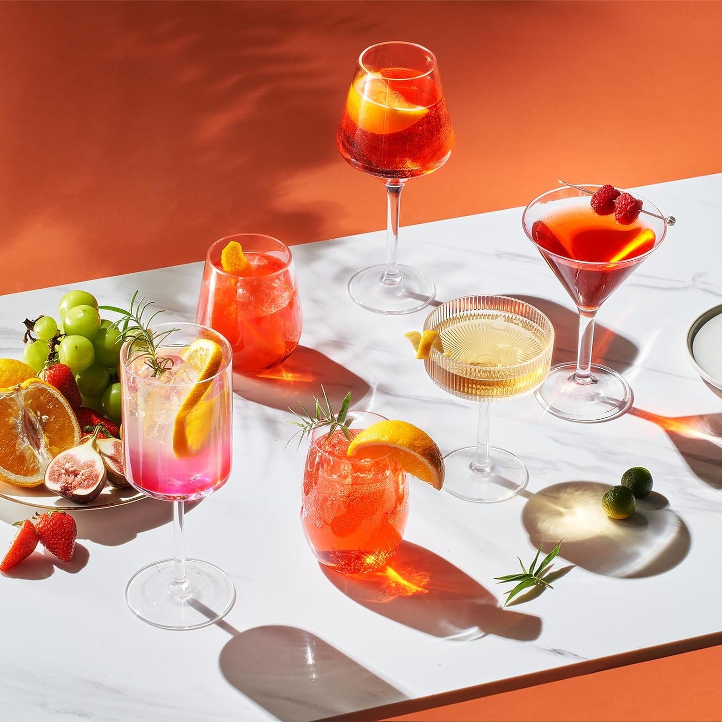 Barcelona Acrylic Stemmed Wine Glass Set of 8