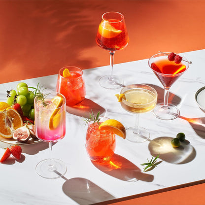 Barcelona Acrylic Stemmed Wine Glass Set of 8
