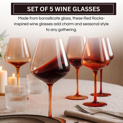 Large Khen Set of 5 Gradient Wine Glasses