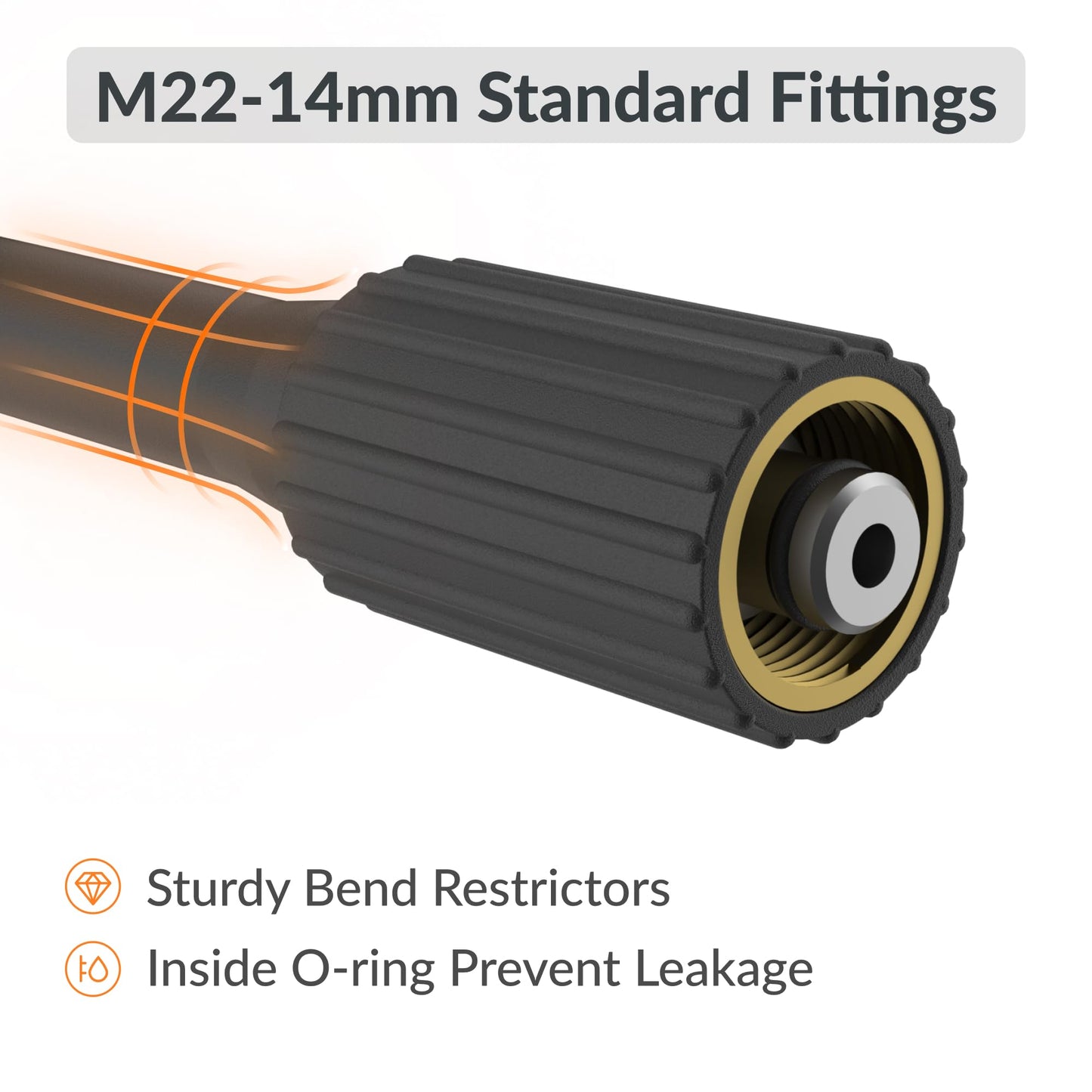 Enrouleur de tuyau de pression rétractable - 1/4 po