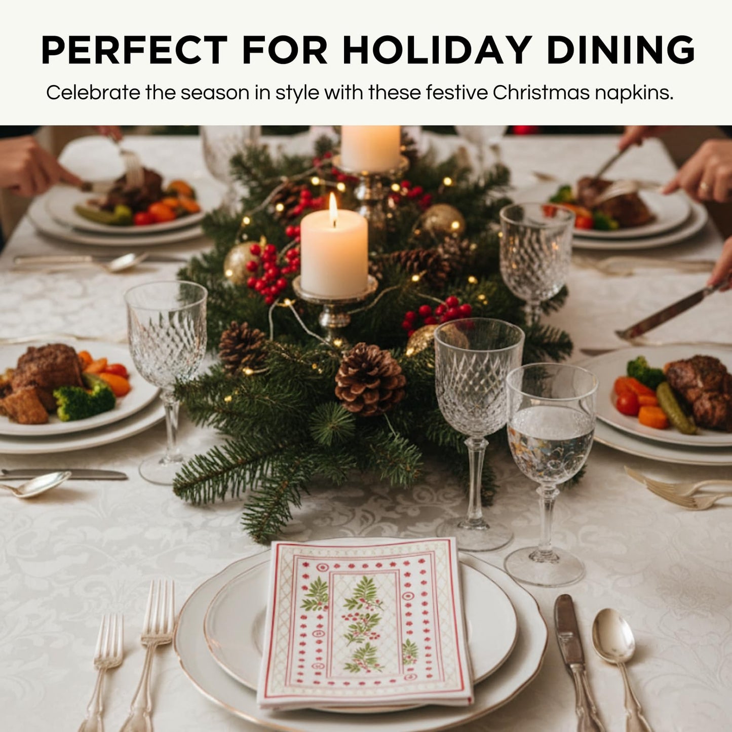 Christmas Disposable Napkins 100 Pieces And Feasts