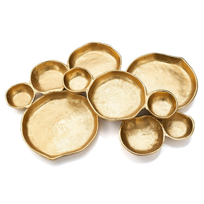 Modern Gold Cluster Serving Bowls Decor Tray