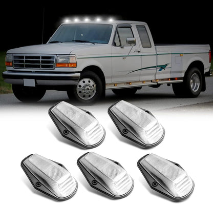 Ford F-250 Super Duty roof cab LED lights with clear smoked amber lenses exterior lighting on Tampa Home & Garden Store