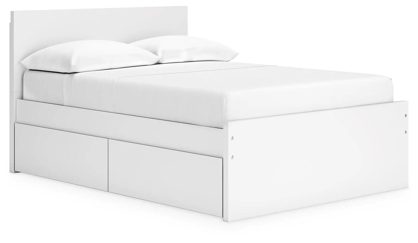 Onita panel platform bed in white with under-bed storage drawers by Unique Piece Furniture on Tampa Home & Garden Store