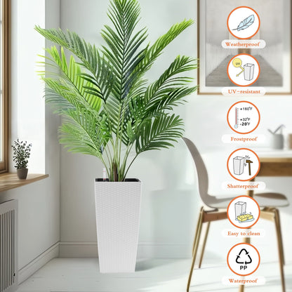 Indoor Outdoor Planter With Automatic Watering System white woven planter by HouseOfZazla on Tampa Home & Garden Store