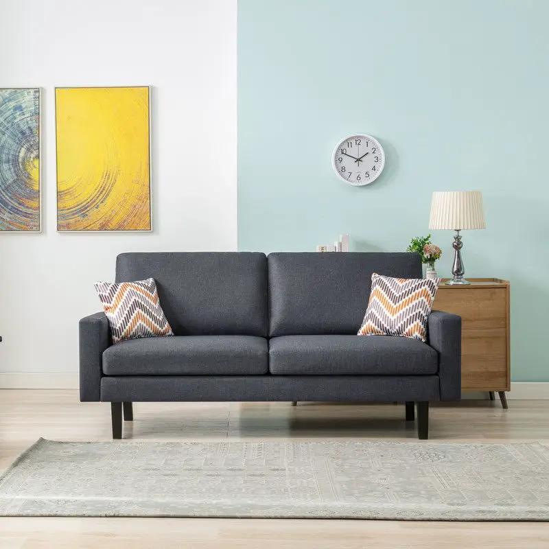 Bahamas Minimalistic Sofa With 2 Throw Pillows