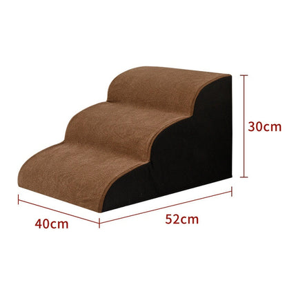 Pet removable and washable stairs bed steps, brown fabric three-step design, Sell My Stuff on Tampa Home & Garden Store