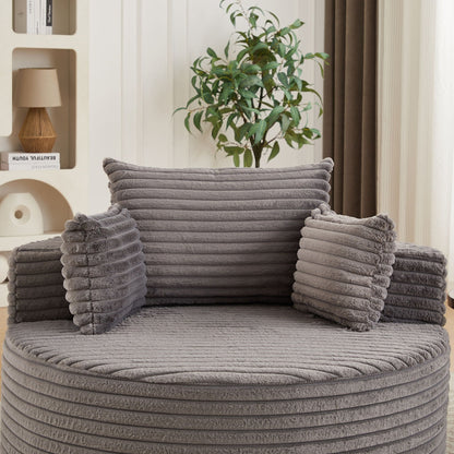 Modern single sofa with a backrest pillow