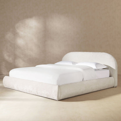 Archie Puffy Upholstered Platform Bed and Frame