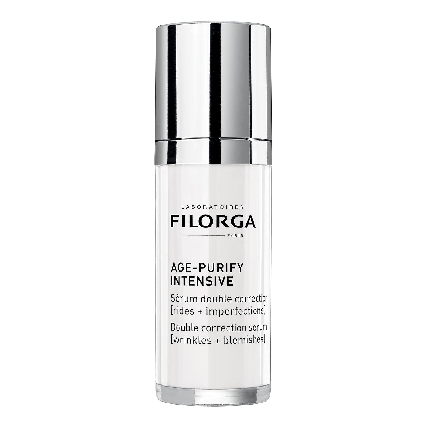 Filorga Age-Purify Intensive serum bottle with a silver cap and clear glass body on Tampa Home & Garden Store