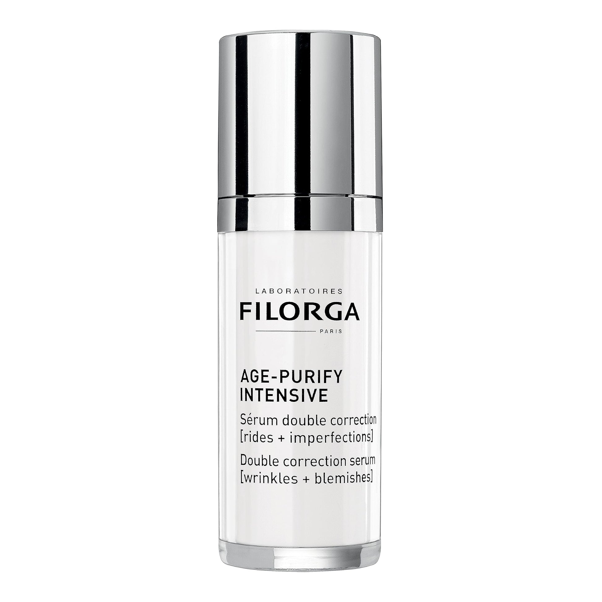 Filorga Age-Purify Intensive serum bottle with a silver cap and clear glass body on Tampa Home & Garden Store
