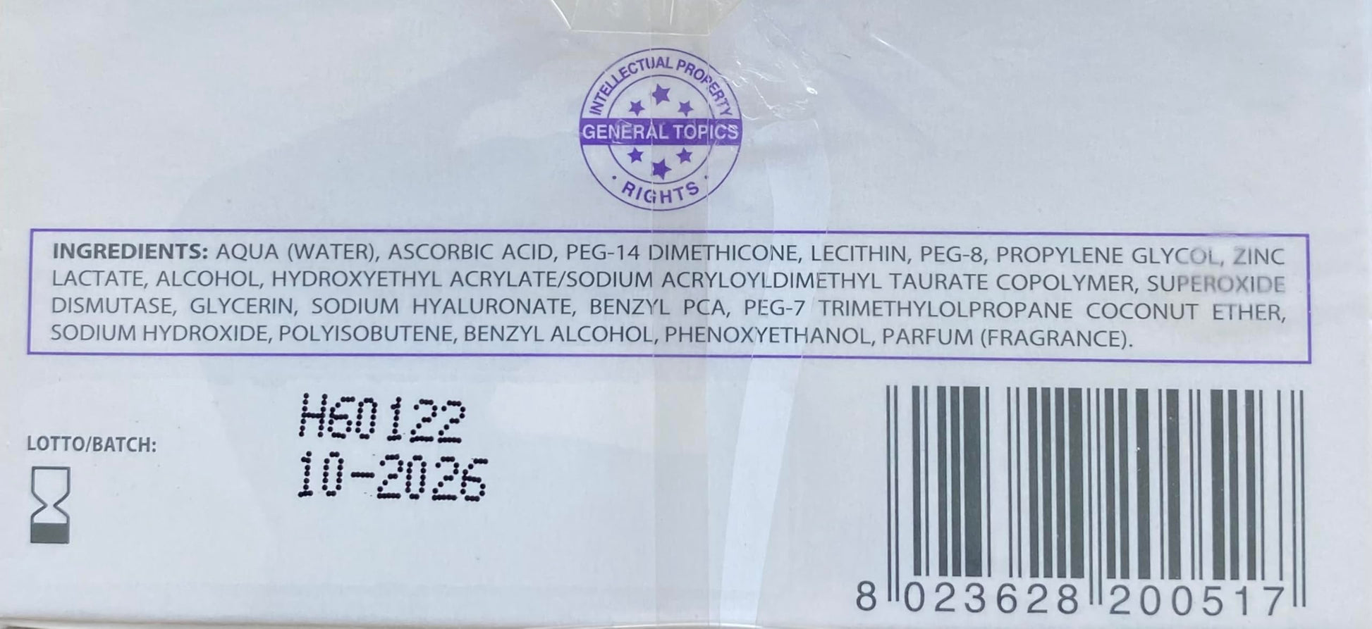 Face serum ingredients list: AQUA, ASCORBIC ACID, PEG-14 DIMETHICONE, lecithin on Tampa Home & Garden Store