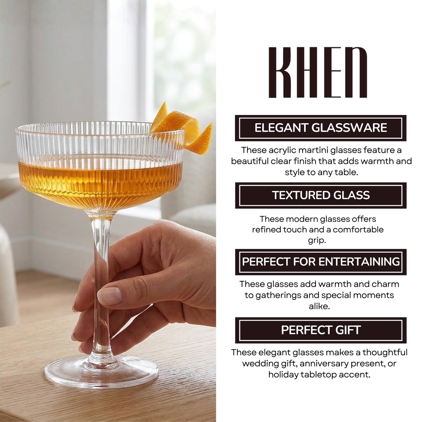The Barcelona Acrylic Champagne Coupe Set of 4