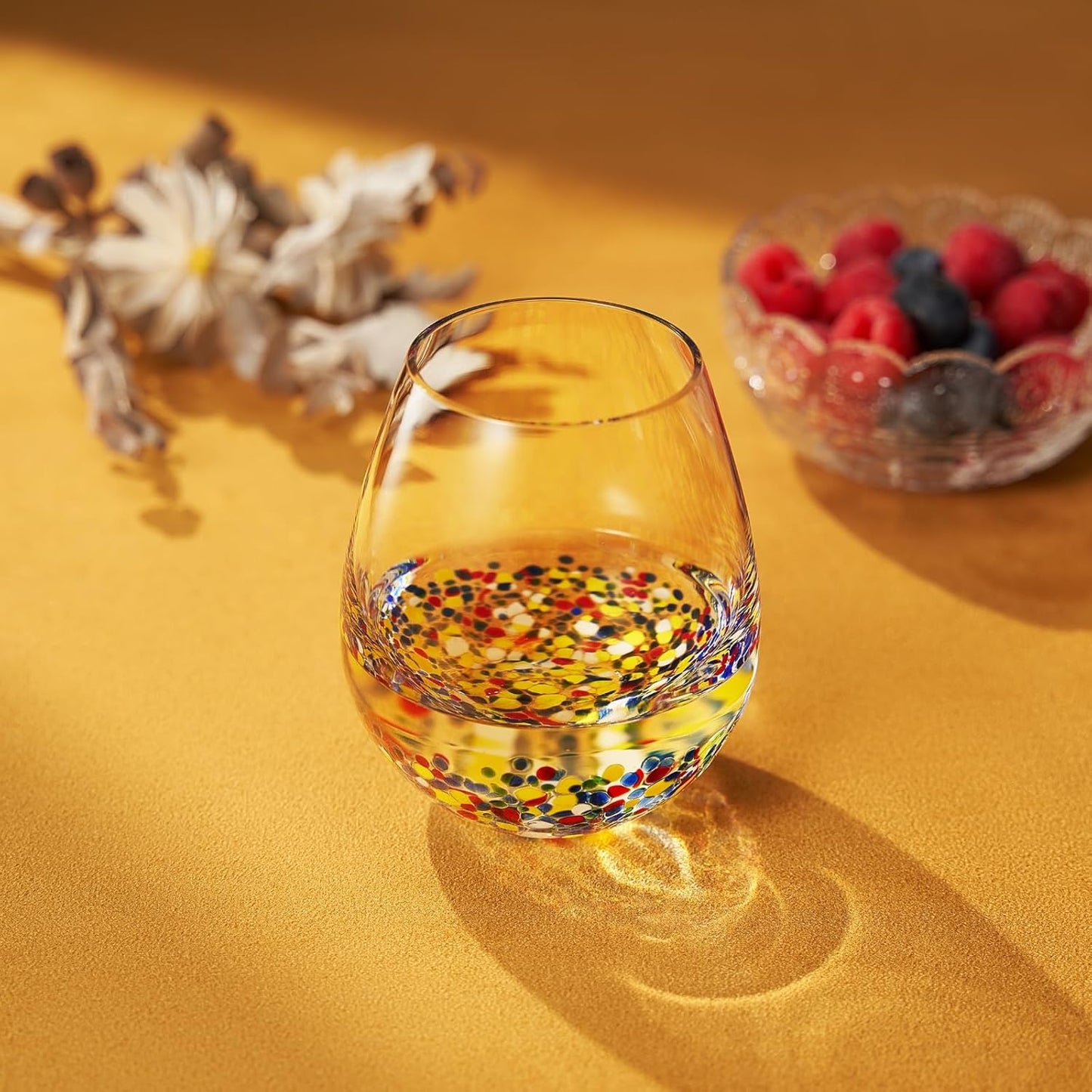 Hand Blown Mexican Wine Glasses And Festive Flair