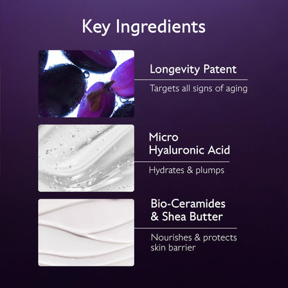 Caudalie Premier Cru Rich Anti-Aging Cream key ingredients panel with Viniferine and Hyaluronic Acid on Tampa Home & Garden Store