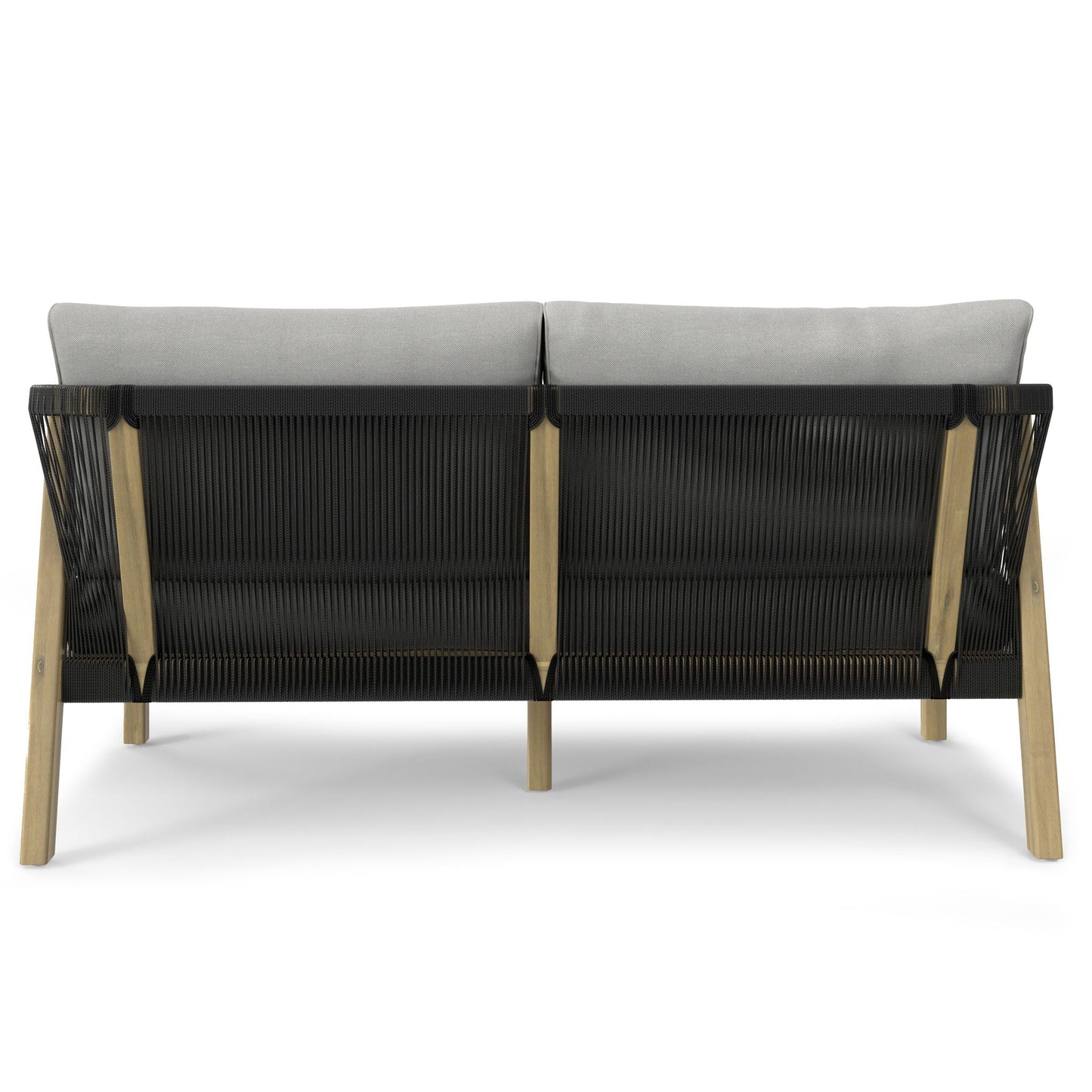 Palmetto Outdoor Sofa and Acacia Wood Gray