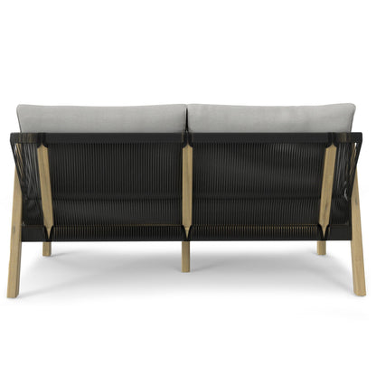 Palmetto Outdoor Sofa and Acacia Wood Gray