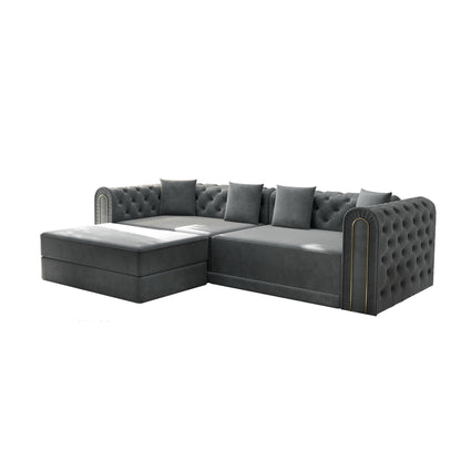3 In 1 Convertible Sofa and Ottoman Bed
