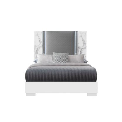Moon Modern Bed with LED Accent Lighting