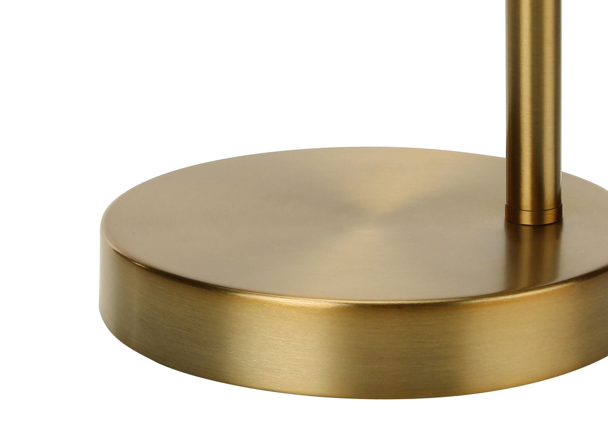 Table lamp base in brushed gold metal with round disc and vertical stem by HouseOfZazla on Tampa Home & Garden Store