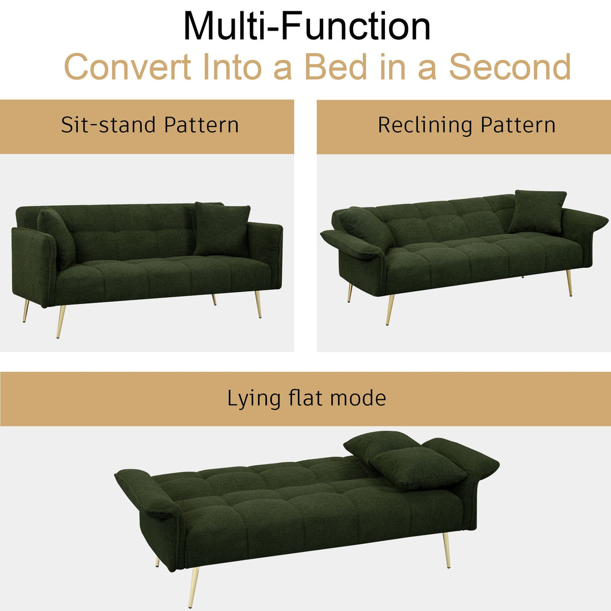 Convertible Double Futon Sofa Bed And Frame