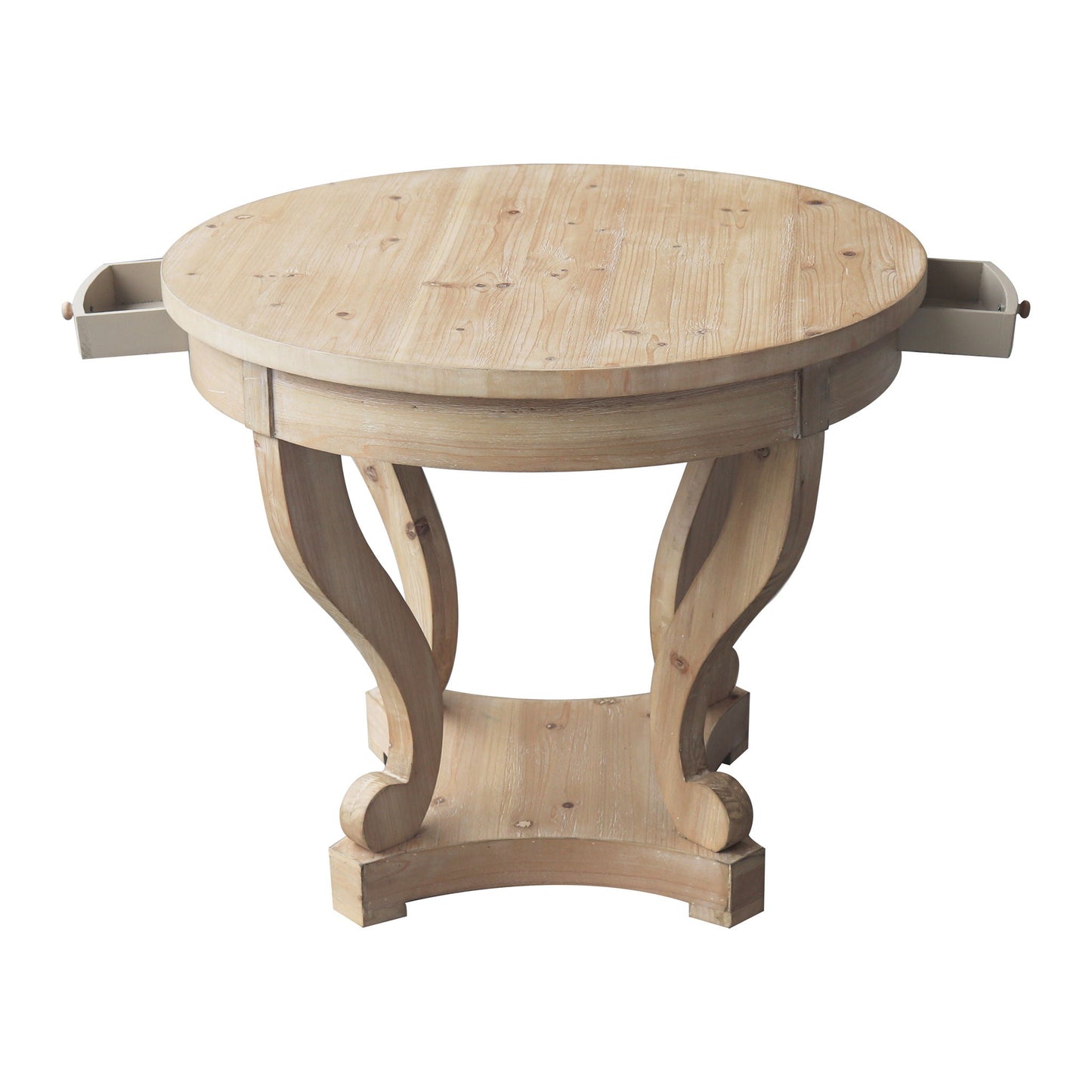 Small Round Table With Curved Legs And Drawers