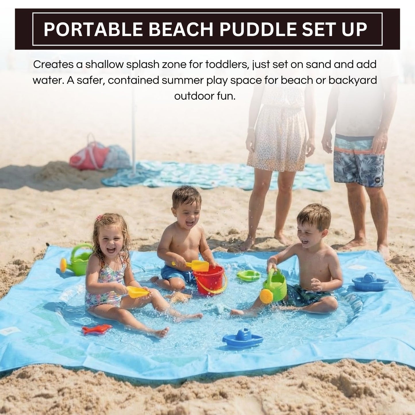 Foldable Beach Splash Mat for Babies and Toddlers