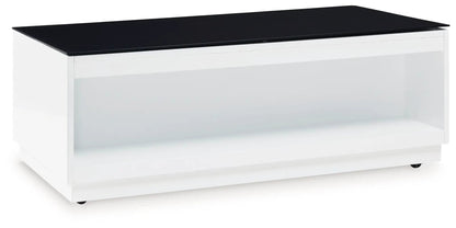 Gardoni Glass Coffee Table in White and Black