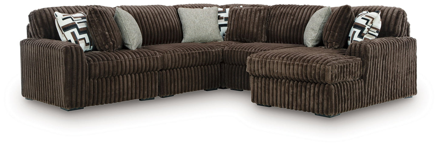 Midnight Madness Sectional and Jumbo Corduroy