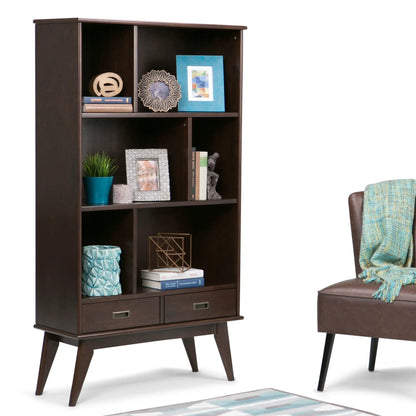 Draper Mid Century Wide Bookcase and Storage Unit