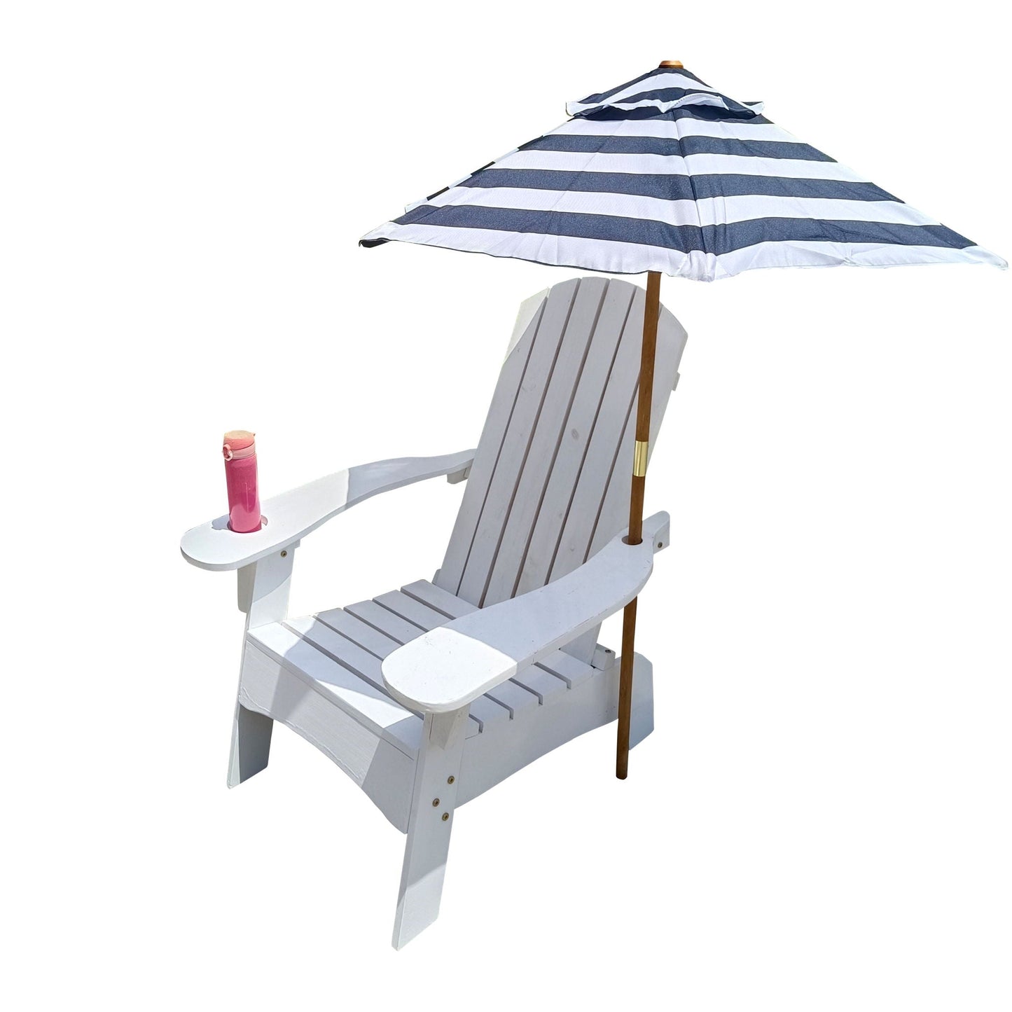 Outdoor Wood Adirondack Chair and Umbrella Hole