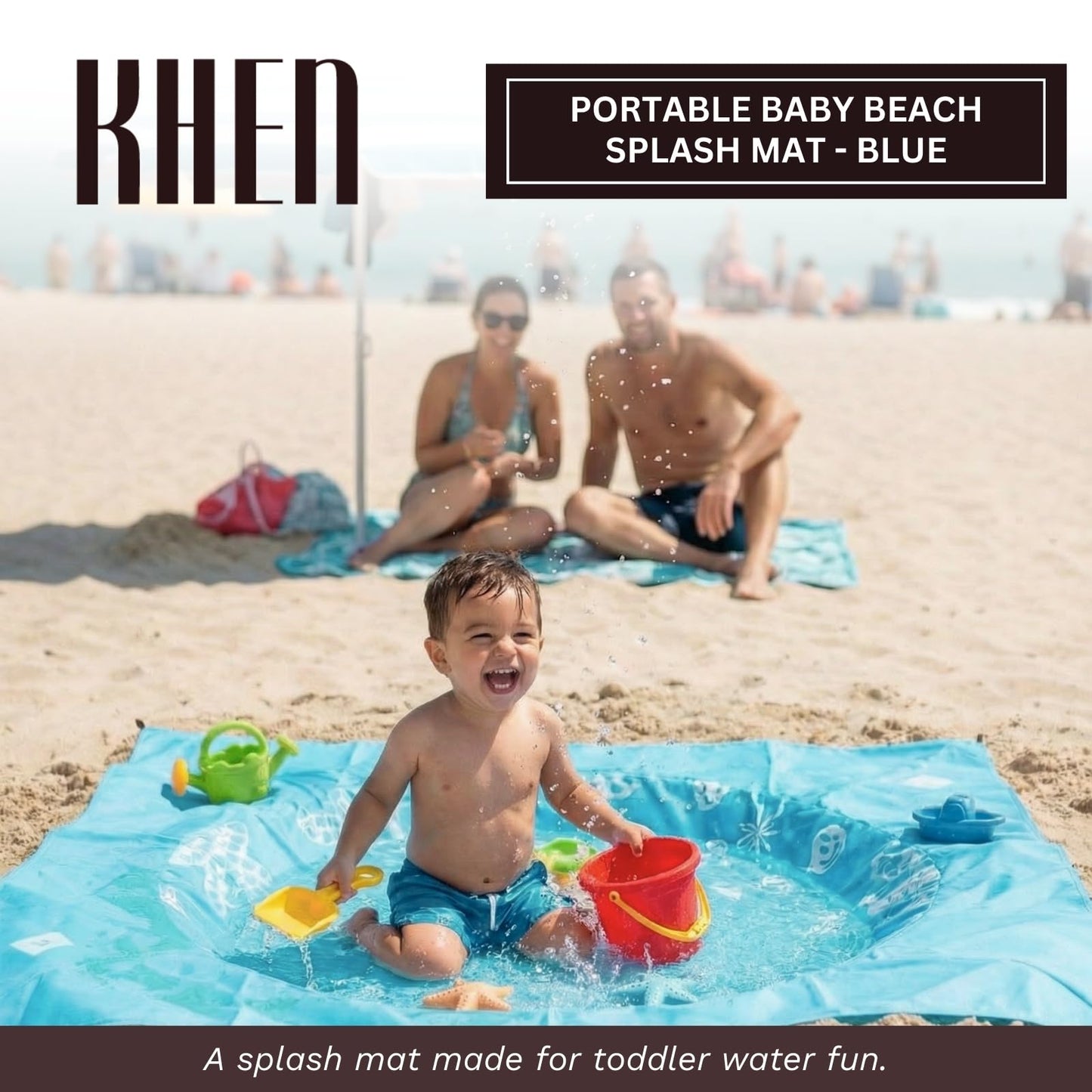 Foldable Beach Splash Mat for Babies and Toddlers