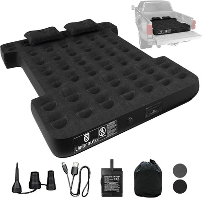 Truck bed air mattress Umbrauto, 5.5–6.5 ft Ford trucks, black with two pillows and pump on Tampa Home & Garden Store