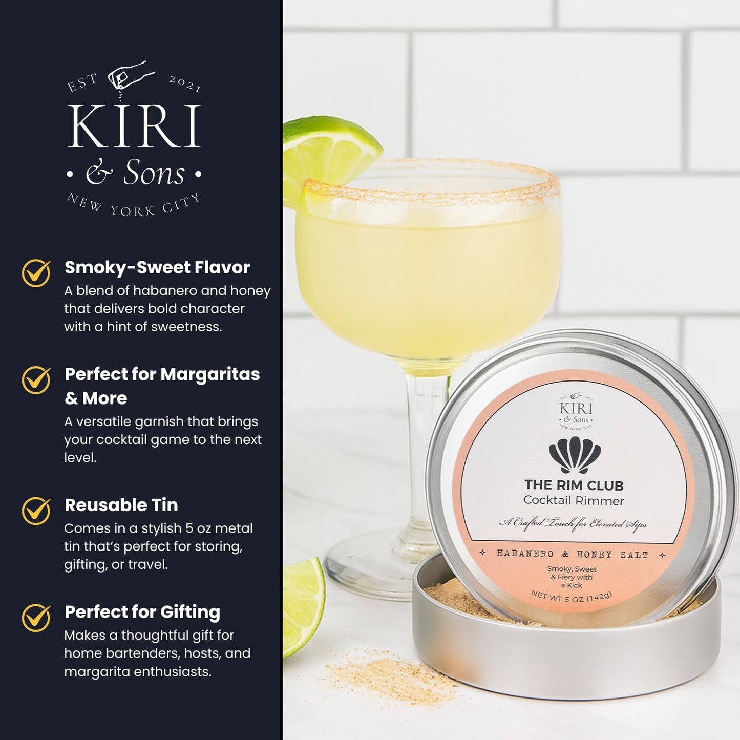 Smoky Habanero and Sweet Honey Cocktail Salt