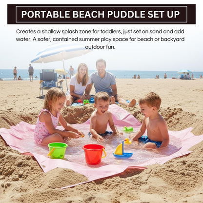 Pink Baby Beach Splash Mat And Sand Barrier