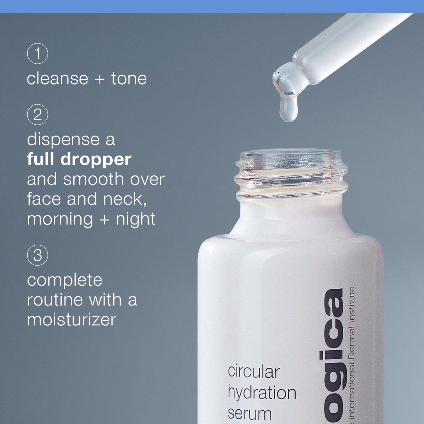 Dermalogica Circular Hydration Serum bottle with dropper, white container and visible label on Tampa Home & Garden Store