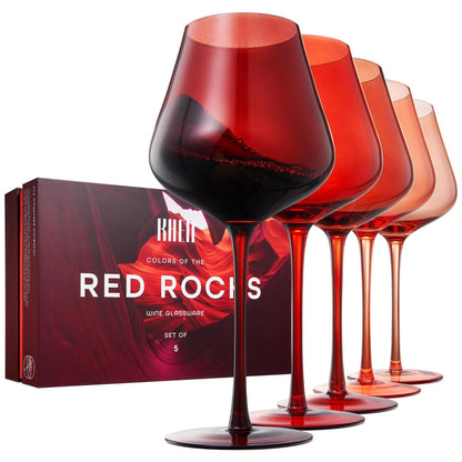 Large Khen Set of 5 Gradient Wine Glasses
