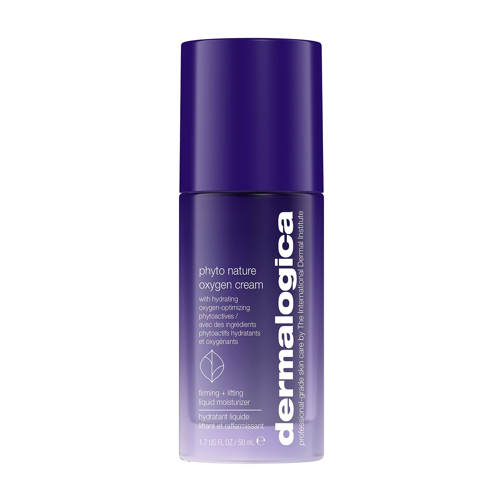 Dermalogica Phyto Nature Oxygen Cream bottle in a purple gradient with white text, 1.7 oz / 50 ml on Tampa Home & Garden Store
