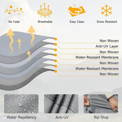 Teardrop trailer cover by Dikasun Outdoor 7-layer waterproof camper cover breathable fabric on Tampa Home & Garden Store