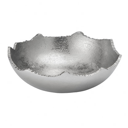 Silver and Brass Half Moon Decorative Bowl