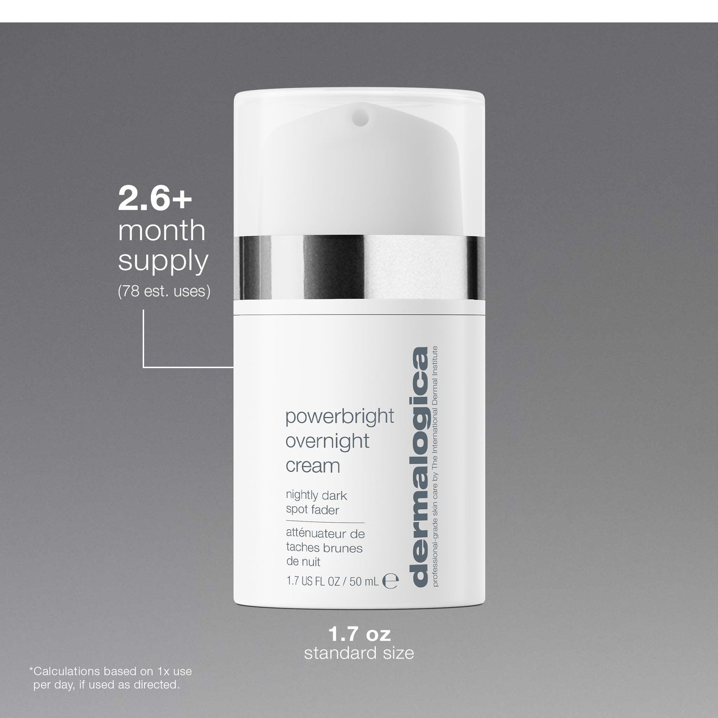 PowerBright Overnight Cream pump bottle white 1.7 oz dark spot correction on Tampa Home & Garden Store