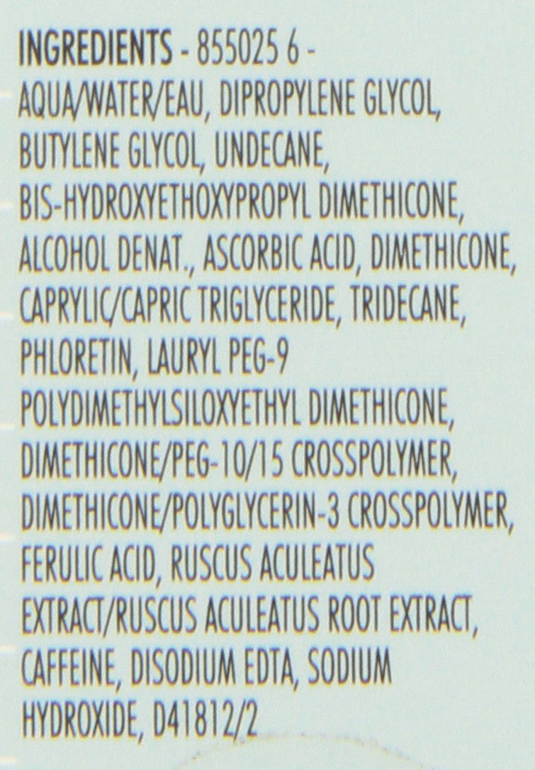 Skinceuticals AOX Eye Gel eye cream ingredients label with AQUA WATER and dimethicone on Tampa Home & Garden Store