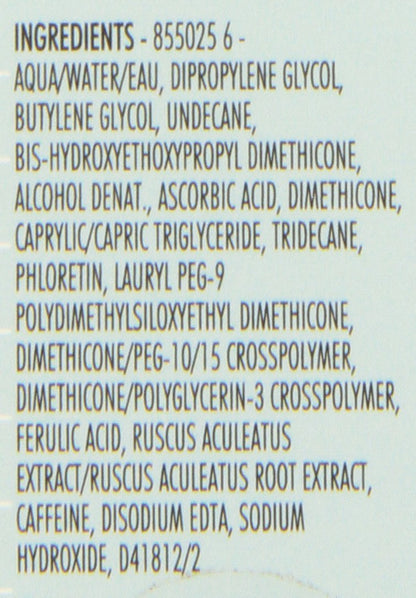 Skinceuticals AOX Eye Gel eye cream ingredients label with AQUA WATER and dimethicone on Tampa Home & Garden Store