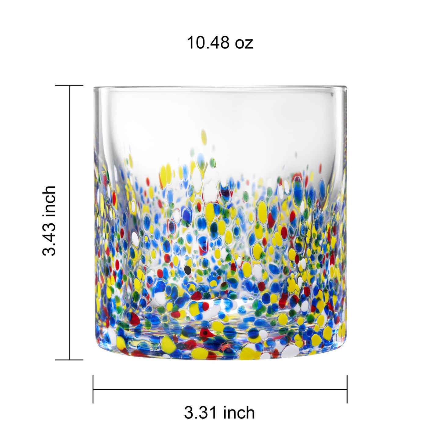 Hand Blown Mexican Confetti Glass And Drinkware