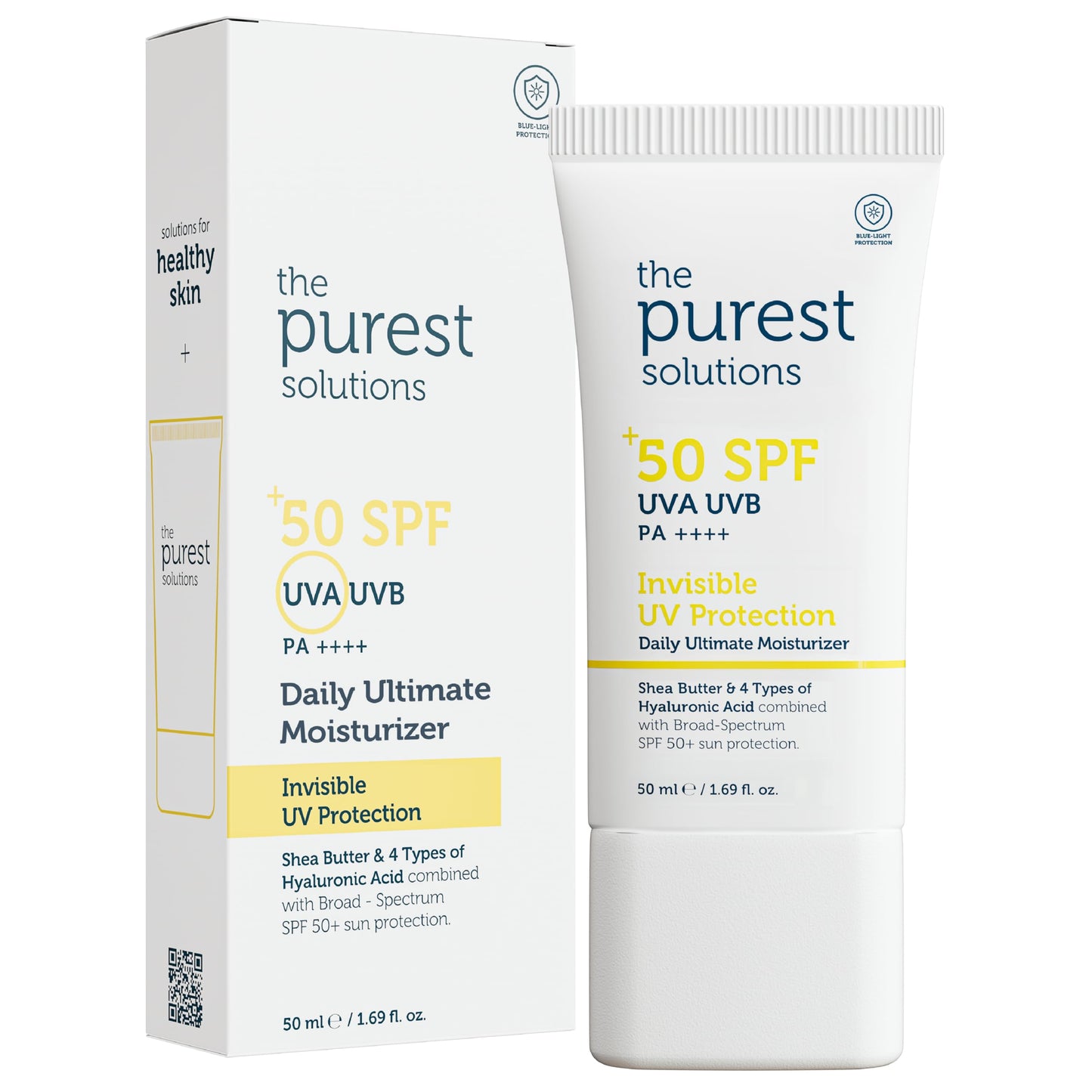 Face serum set by Beauty Care Bag The Purest Solutions, white box and tube SPF50+ UV protection on Tampa Home & Garden Store
